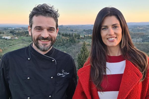 Ristorante Pepenero a San Miniato, selfie Chef Gilberto Rossi con ospiti Vip